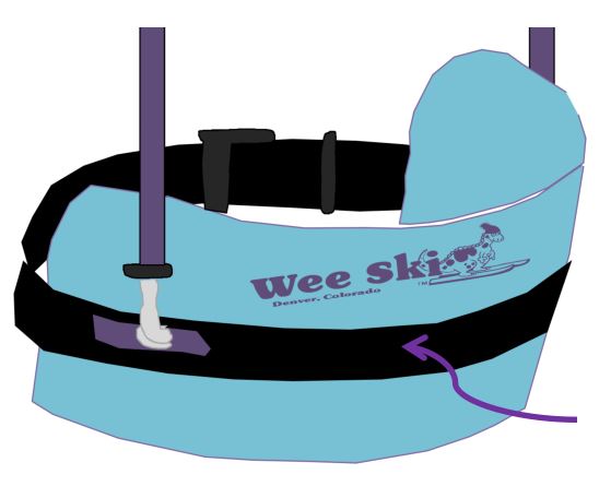 Wee Ski Child Sport Harness Blue with Green - Image 5