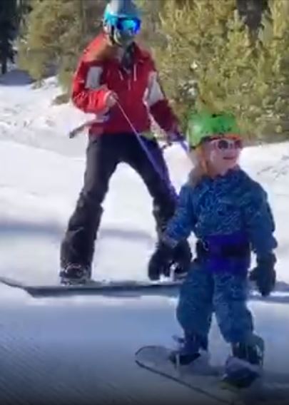 Wee Ski Child Sport Harness Blue with Green - Image 2